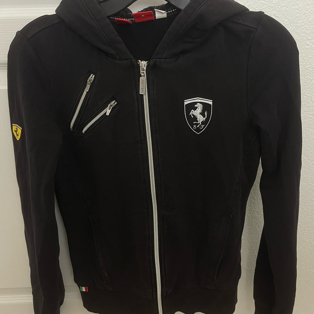 PUMA x Ferrari collaboration zip-up hoodie